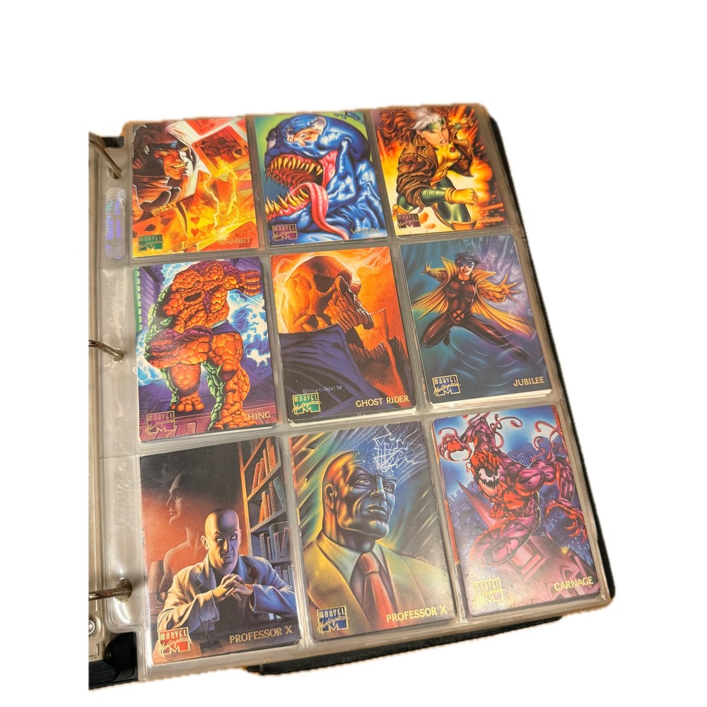 1994-1995 Marvel Masterpieces Card Lot 9 Venom Carnage Gambit Ghost Rider Rogue